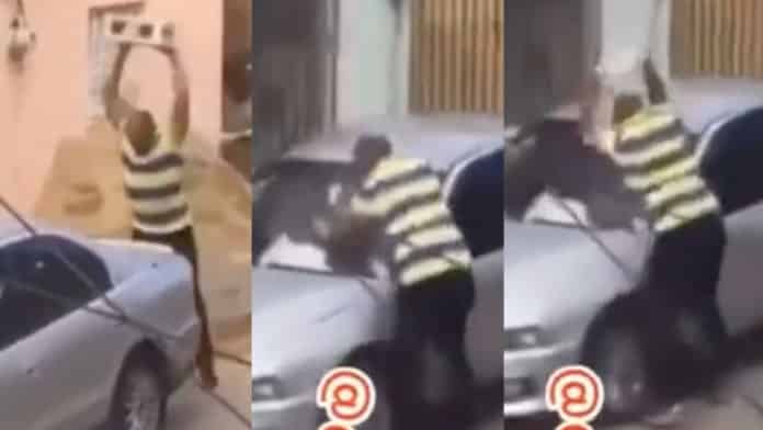 Angry husband destroys car of man hitting on wife