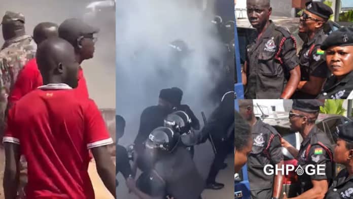 police clash with arise ghana protestors
