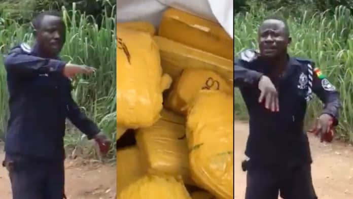 Police officer transporting 'weed' caught after accident
