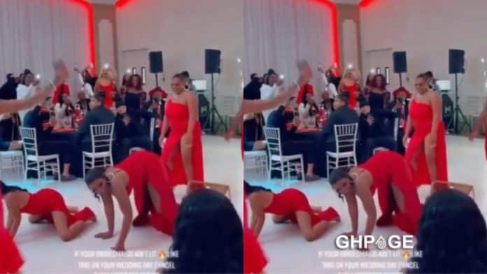Bridesmaids' antics at wedding raise eyebrows