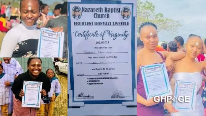 Certificate of Virginity South Africa