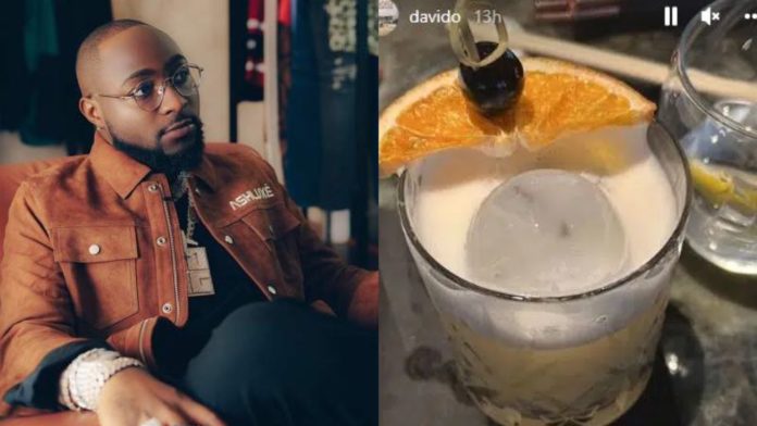 Davido reveals how much he spends on glass of drink
