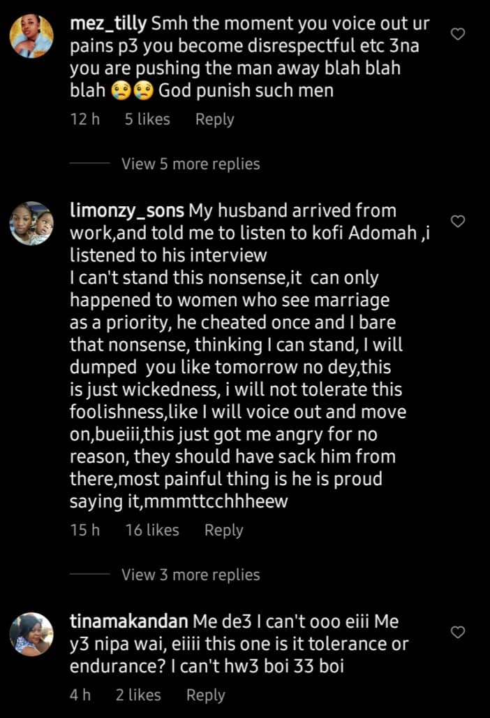 Ghanaians slam Kofi Adomah's wife for tolerating his womanizing behaviour - GhPage