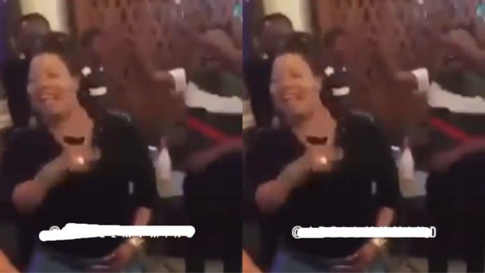 Nana Agradaa dances to a secular song at the pub