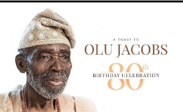 Olu Jacobs 80th birthday poster