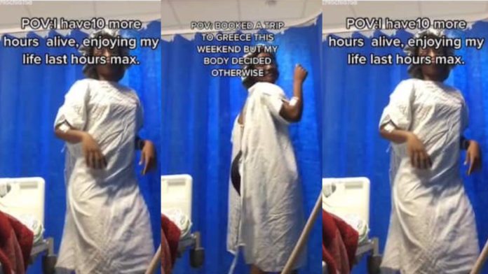 Lady shares last video from hospital as she has 10 hours left to live