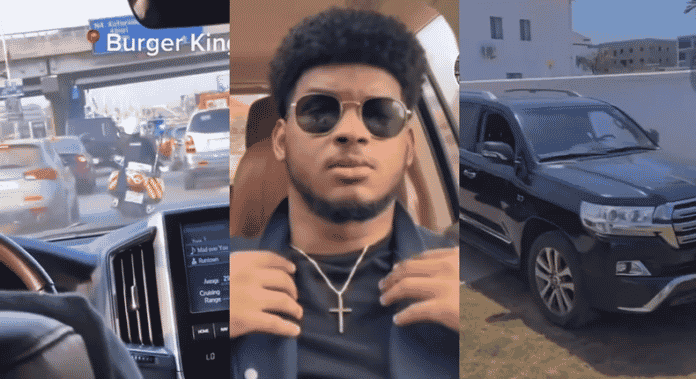Reactions as rich GH kid gets police escort as he steps out to buy burger