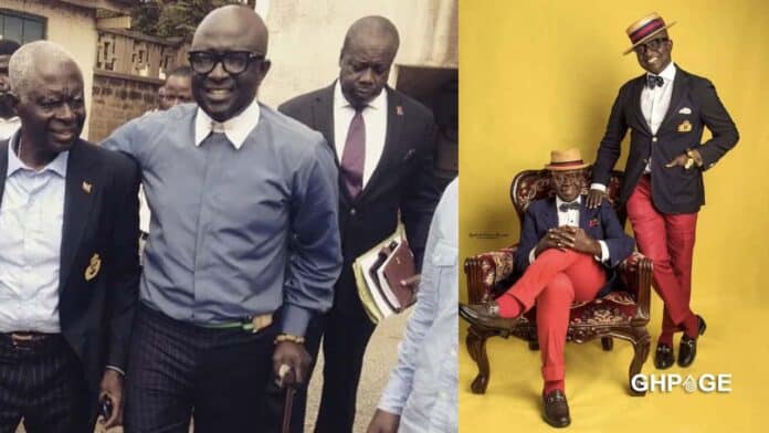 KKD sharing photo moment with his father
