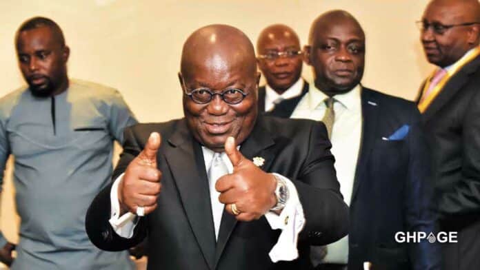 Nana Akufo Addo looking all happy for the cameras