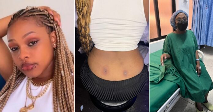 Slayqueen hospitalized for going for a back dimple piercing