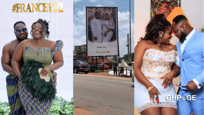 Tracey Boakye mounts billboards in town after a successful wedding