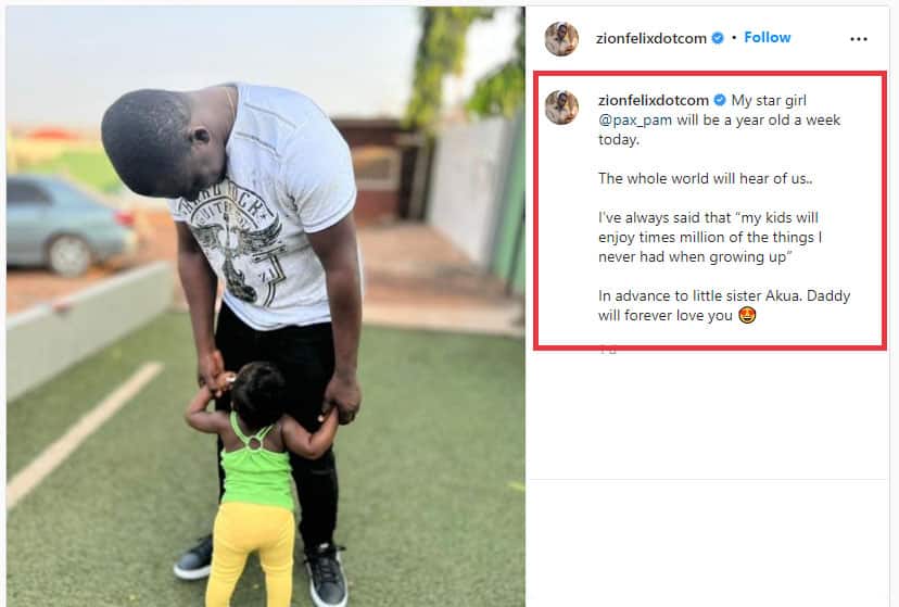 Zionfelix writes emotional birthday note to daughter