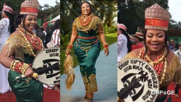 Grid of Empress Gifty after she was made Chief of the Igbo community