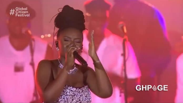 Gyakie performs at Global Citizen Festival in Accra