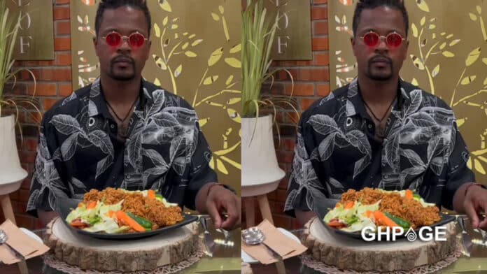 Patrice Evra eats Jollof in Ghana