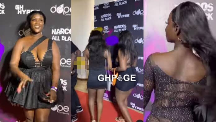 half-naked girls attend narcos all-black party in Accra