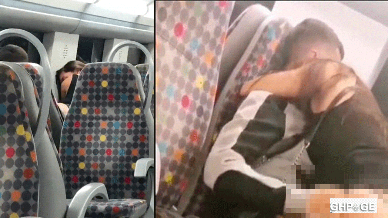 Couple ignores passengers to have sex in a moving train