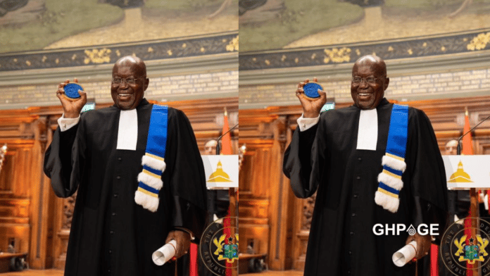 Nana Addo presented with an honorary doctorate degree from the University of Sorbonne