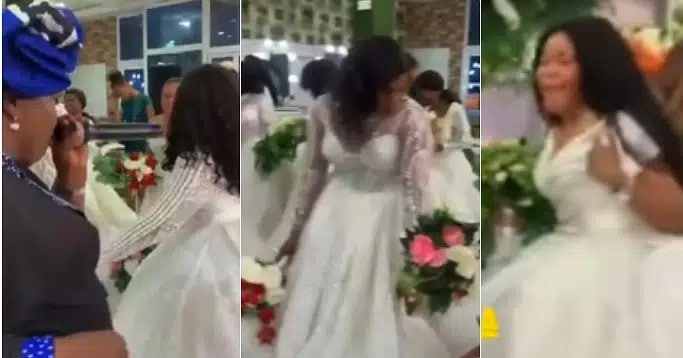 Single ladies wear wedding gowns to church as they desperately search for husbands