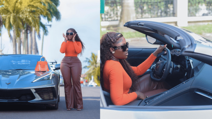 Fella Makfui flaunts her brand-new Chevrolet Corvette