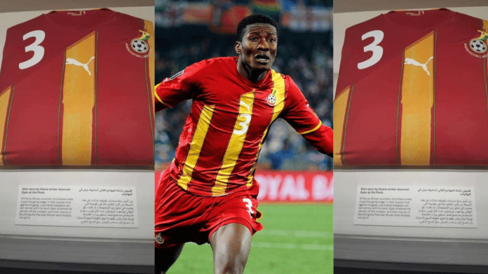 Asamoah Gyan's 2010 World Cup jersey preserved at FIFA Museum