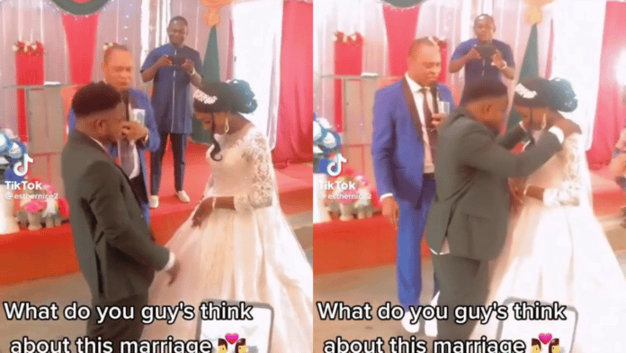 Groom slaps bride during church wedding