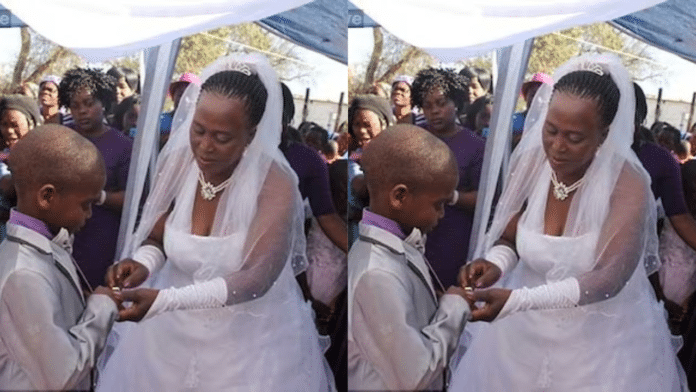 69-year-old woman marries a 9-year-old boy