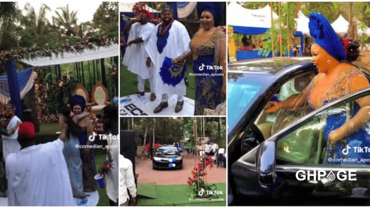 Bride breaks down in tears as groom surprises her with a brand new car on their wedding day
