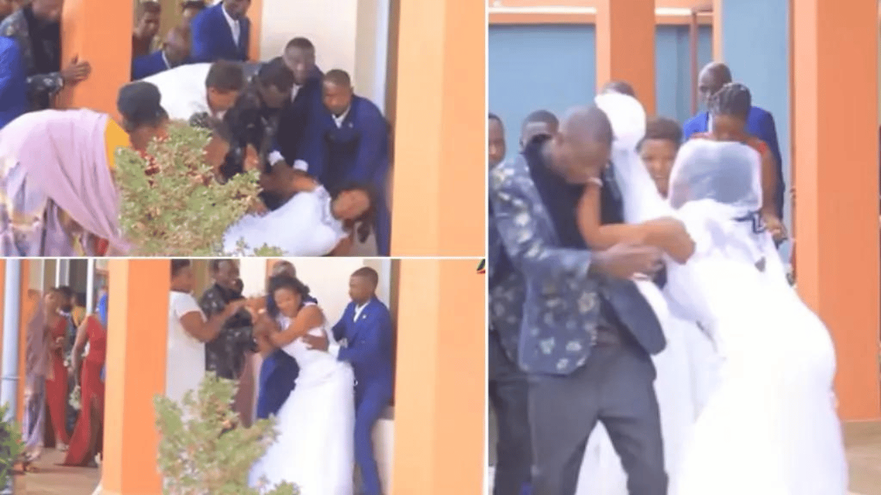 GHANAGOSSIPS Bride dumps groom on their wedding day as she fights him