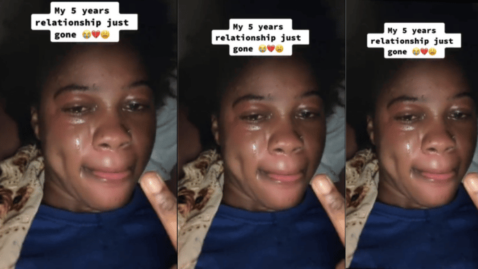 Pretty lady cries a river as her boyfriend of 5 years dumps her
