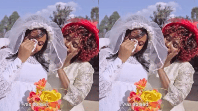 Bride in tears as groom disappears on their wedding day