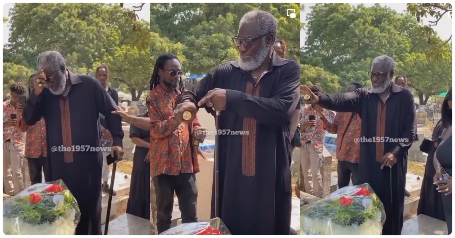 “Deal with your killers” – Ebony Reigns’ father performs incantations at graveside