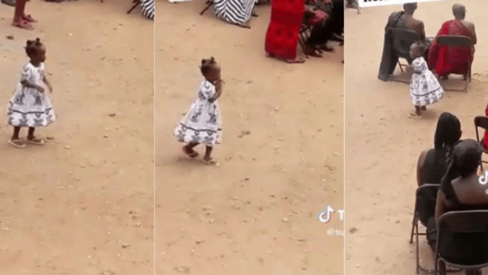 Emotional video of a little girl happily dancing at her mum's funeral makes social media users sad