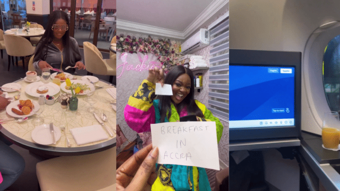 Jackie Appiah flies to London just for an English breakfast