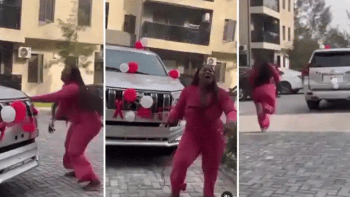 Moment man surprised his girlfriend with a car but found another man in her room and drove away