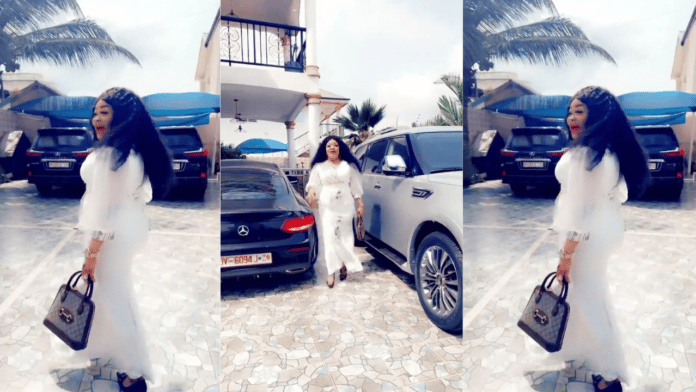Nana Agradaa flaunts plush mansion and 4 brand-new cars