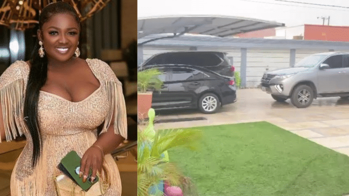 Tracey Boakye puts her mega mansion and expensive cars on full display