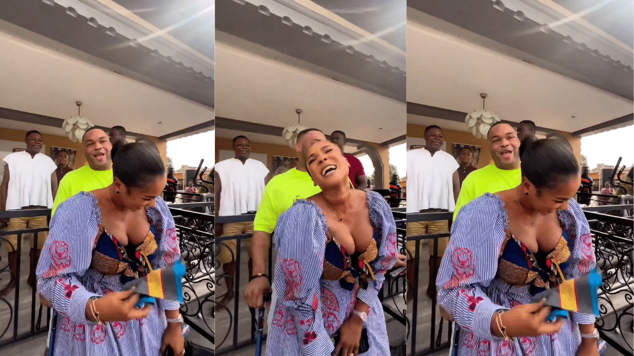 Video of Kwadwo Safo Junior’s wife twerking for him