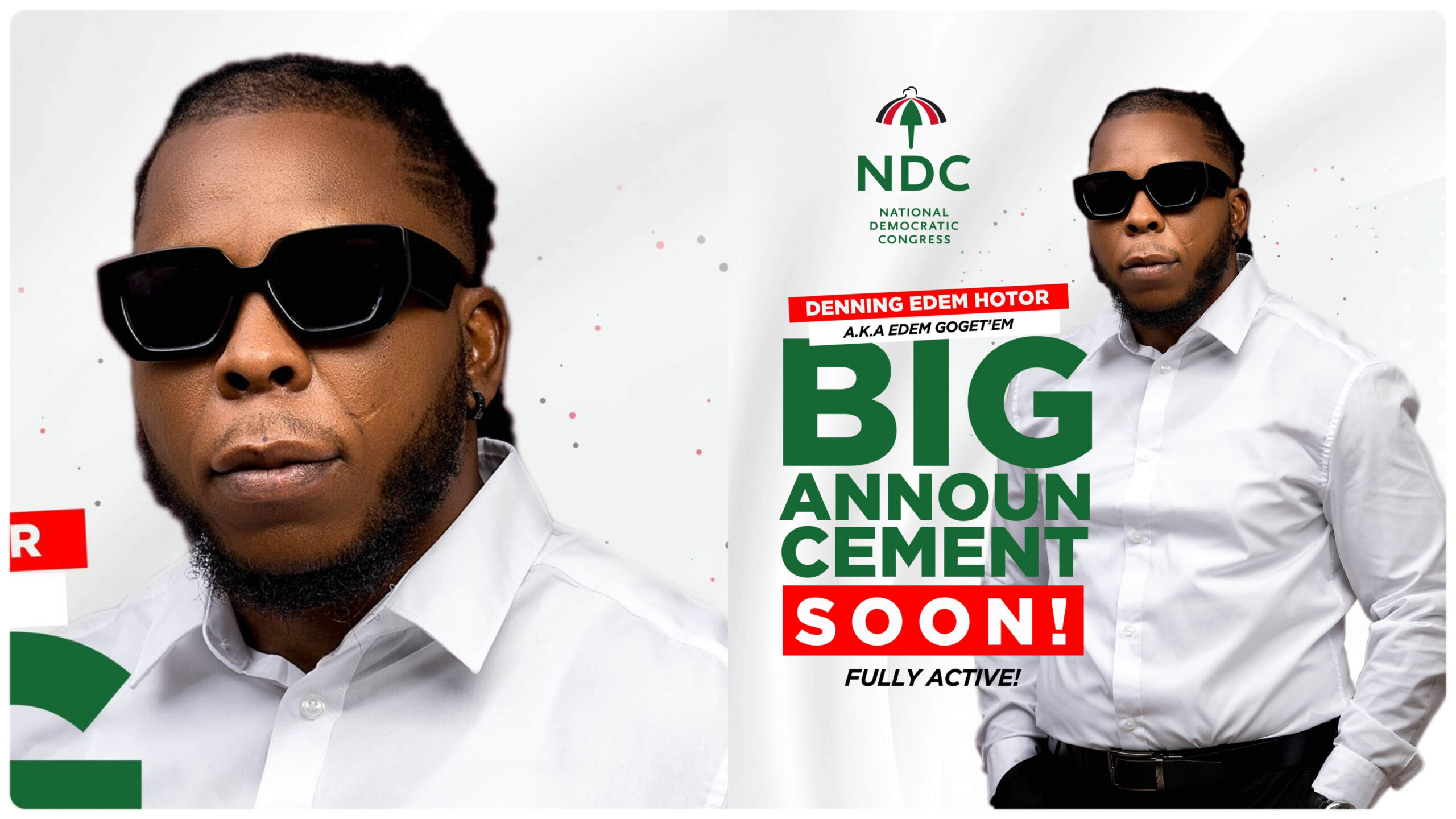 Edem joins the NDC, announces plans to contest in 2024 elections