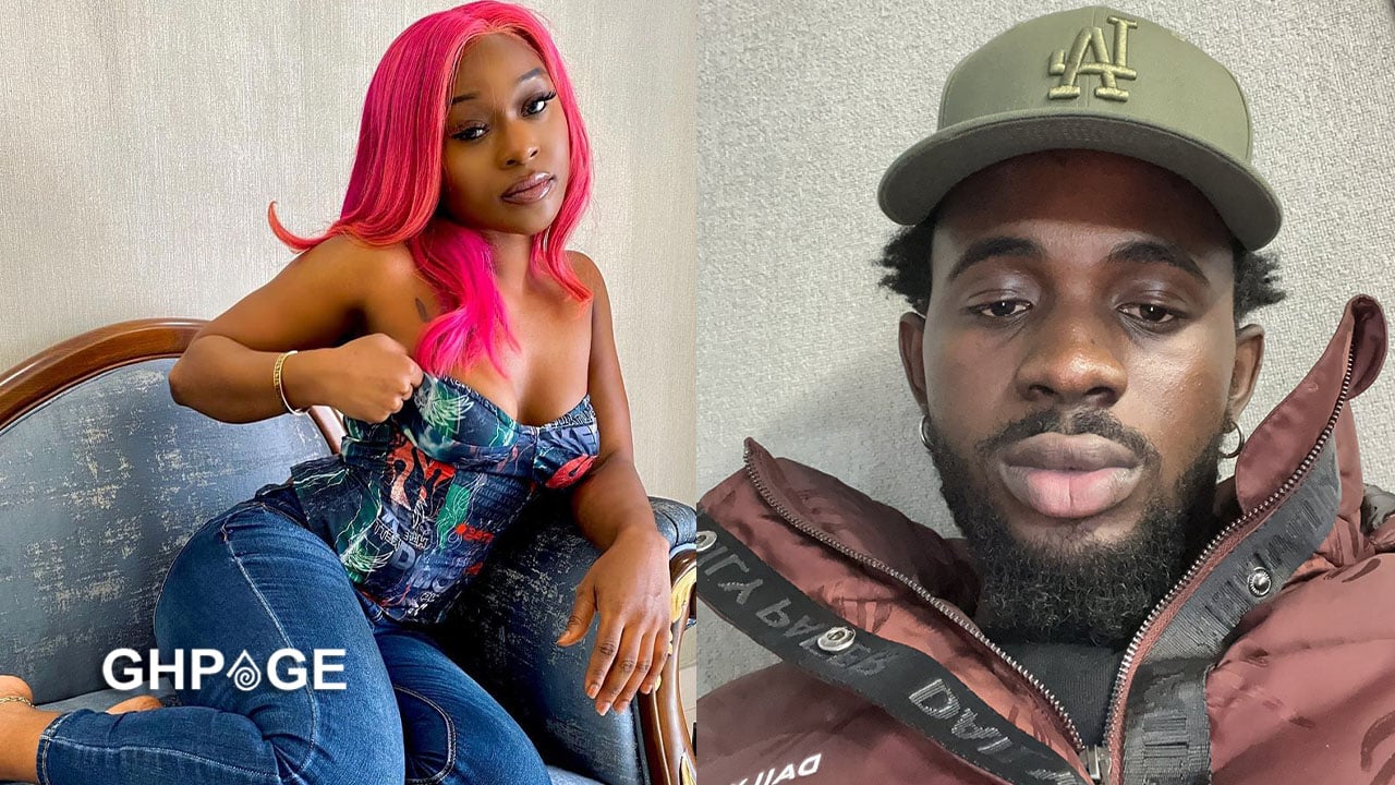 Efia Odo throws herself at Black Sherif as she subtly offers him free pic image