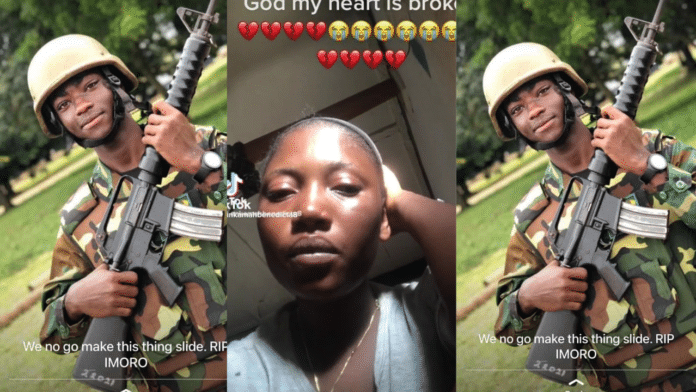 Girlfriend of the soldier who was murdered in Ashaiman weeps