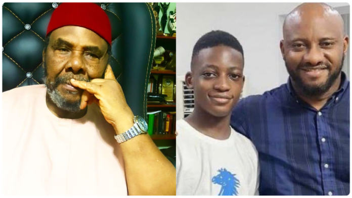 Pete Edochie reacts aggressively to sudden death grandson