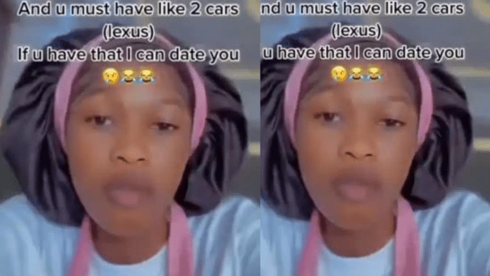 You must have two Lexus cars before I agree to date you - Lady tells guys