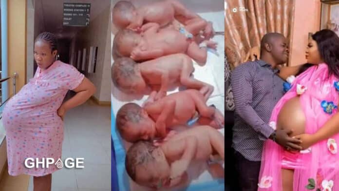 nigerian woman welcomes quintuplets