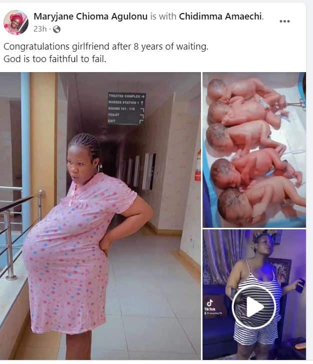After nine years of marriage Nigerian woman welcomes quintuplets 4 sqswdwf