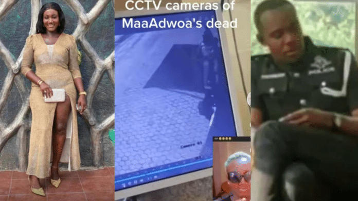 CCTV footage shows the last moments of Maa Adwoa before she was shot and killed by her police inspector boyfriend