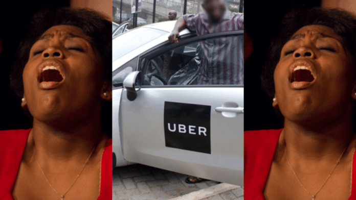Chop me in exchange for the payment of my ride - Slayqueen filmed begging an Uber driver