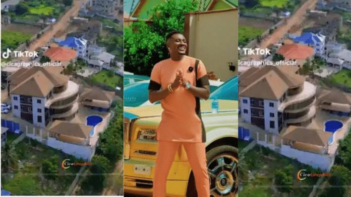 Drone view of Asamoah Gyan's $3 million mansion trends