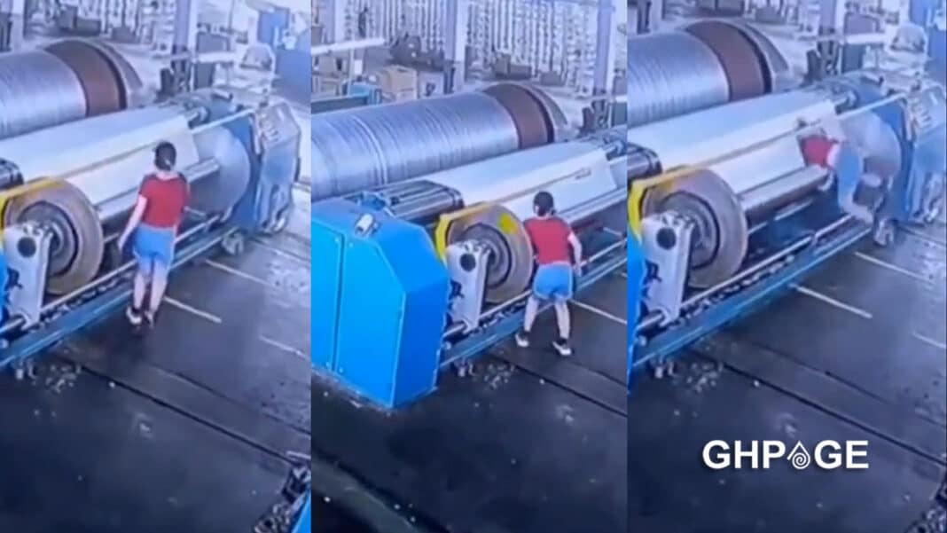 Lady nearly dies after factory machine traps her hand [Video] - GhPage