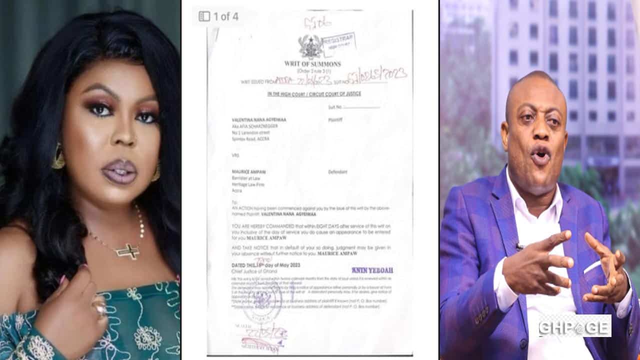 Afia Schwarzenegger sues Lawyer Maurice Ampaw for defamation